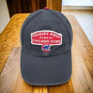 47 Brand Wrigley Field Chicago Cubs Patch Strapback Cap Trucker MLB Baseball Hat